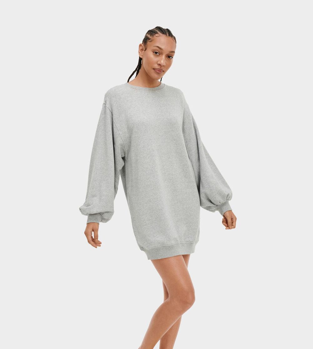 Ugg Dress Womens - Ugg Ariela Balloon Sleeve Grey - 672PXSKMD